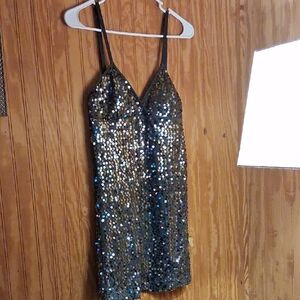 Forever 21 Gray Sequin Embellished Top